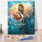 Paint by Number for Adults Jesus Paint by Numbers Christ Religion Paint by Number Kits Adult Paint by Numbers Blue Ocean Bible Oil Painting Paint-by-Number Kits, 16"x20", Frameless